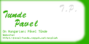 tunde pavel business card